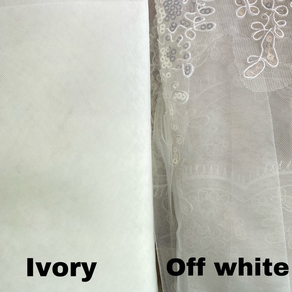 One-tier Cut Edge Wedding Veil Chapel Veils - Picture 6 of 6
